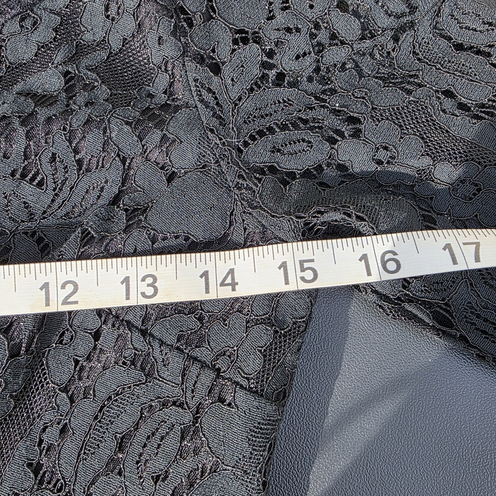 La Pateau Long Black Intricate Lace Dress Size Small Witchy Goth - Picture 12 of 13